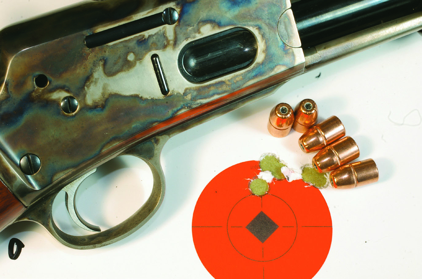 This group was shot with a Uberti .357 Magnum rifle shooting Hornady 158-grain FP-XTP bullets.